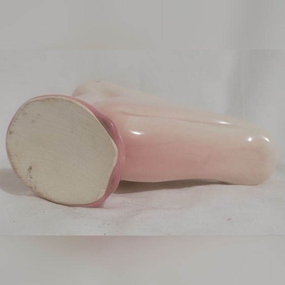 Vintage Mid Century Modern Pink Ceramic Tulip Vase Planter - Picture 2 of 12